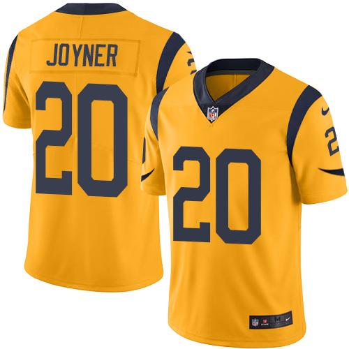 Nike Rams #20 Lamarcus Joyner Gold Men's Stitched NFL Limited Rush Jersey